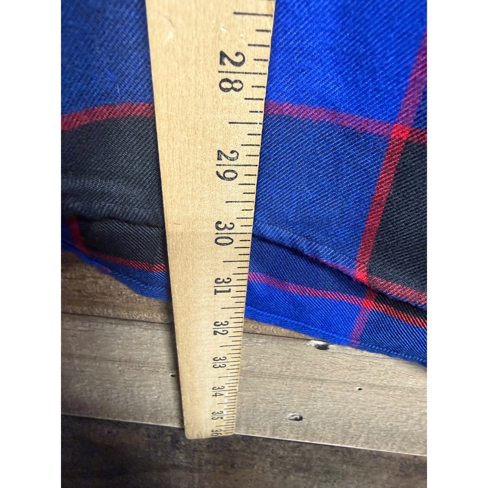 Dixxon Flannel Co Voorhees Friday the 13th Plaid Shirt Mens Large Blue Black - Picture 6 of 9